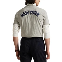 T-shirt Polo Ralph Lauren gris chiné en jersey des Yankees