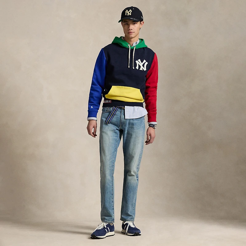 Sweat à capuche en polaire bleu marine Polo Ralph Lauren Yankees Cooperstown Collection