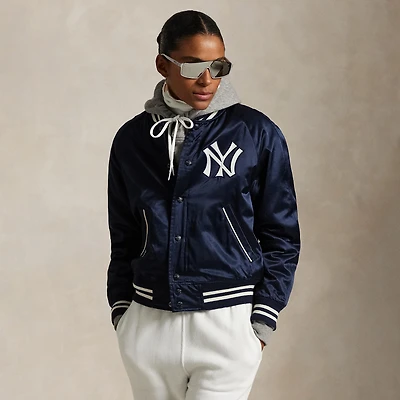 Polo Ralph Lauren Navy Yankees  Satin Jacket