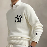 Pull Polo Ralph Lauren blanc des Yankees