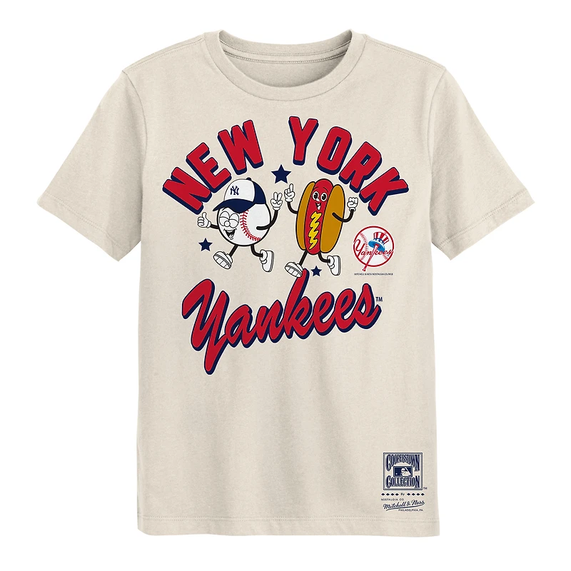 Preschool Mitchell & Ness Natural New York Yankees Snack T-Shirt