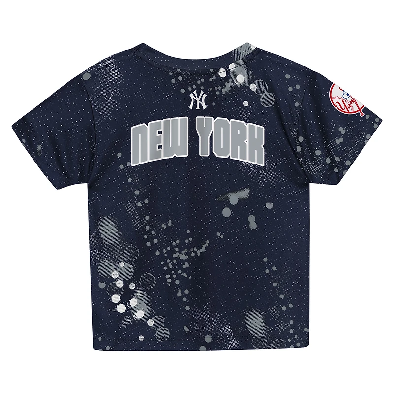 Ensemble T-shirt et short Outerstuff bleu marine New York Yankees Pinch Hitter Infielder pour enfants d'âge préscolaire