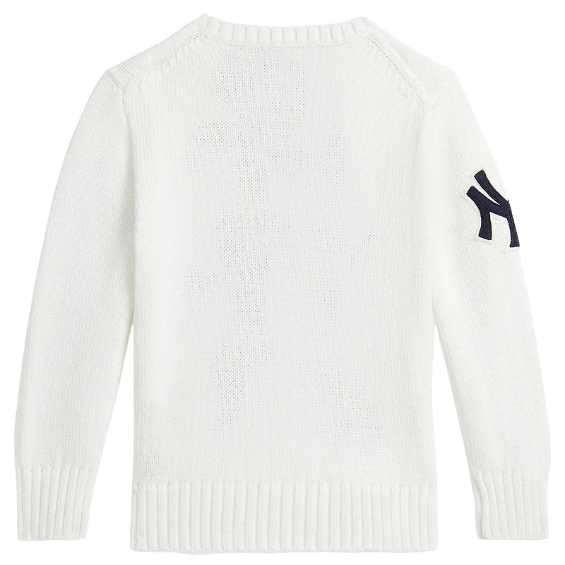Preschool Polo Ralph Lauren  White Yankees Bear Pullover Sweater