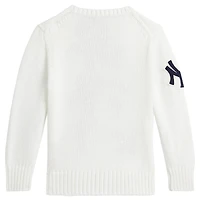 Preschool Polo Ralph Lauren  White Yankees Bear Pullover Sweater