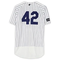 Randal Grichuk New York Yankees Game-Used #42 White Pinstripe Jersey vs. Los Angeles Angels on April 15, 2026 - Jackie Robinson Day