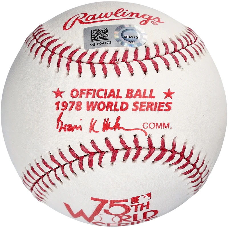Reggie Jackson New York Yankees Autographed 1978 World Series Logo Baseball with "78 WS Champs" Inscription