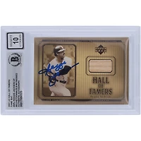 Carte relique de batte des membres du Temple de la renommée de la collection Cooperstown Upper Deck 2001 autographiée par Reggie Jackson des Yankees de New York #B-RJ Beckett, carte authentifiée par des fanatiques témoins