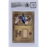 Carte relique de batte des membres du Temple de la renommée de la collection Cooperstown Upper Deck 2001 autographiée par Reggie Jackson des Yankees de New York #B-RJ Beckett, carte authentifiée par des fanatiques témoins