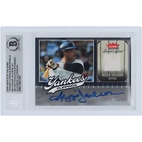 Reggie Jackson New York Yankees Autographié 2006 Fleer Greats of the Game Yankee Clippings Memorabilia Relic #NYY-RJ Beckett Fanatics Witnessed Authenticated Card