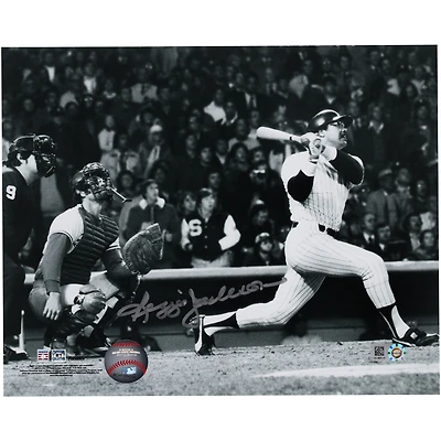 Photographie autographiée de Reggie Jackson des Yankees de New York lors du coup de circuit des World Series de 1977