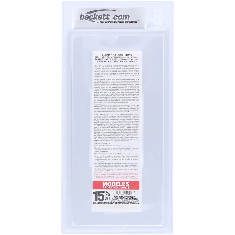 Reggie Jackson New York Yankees Autographed Beckett/Fanatics Witnessed Authenticated 9 Ticket with "Mr. October" Inscription