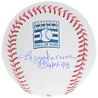 Reggie Jackson New York Yankees Logo du Temple de la renommée du baseball autographié avec inscription « HOF 93 »