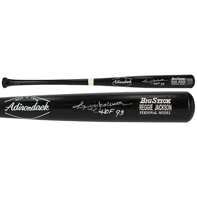 Batte de baseball Rawlings autographiée par Reggie Jackson des Yankees de New York avec inscription « HOF 93 »
