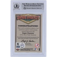 Roger Clemens New York Yankees Autographed 2002 Fleer Triple Crown Diamond Immortality Grey Jersey Relic #RC Beckett Fanatics Witnessed Authenticated 10 Card