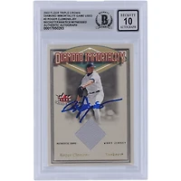Roger Clemens New York Yankees Autographié 2002 Fleer Triple Crown Diamond Immortality Grey Jersey Relic #RC Beckett Fanatics Witnessed Authenticated 10 Card