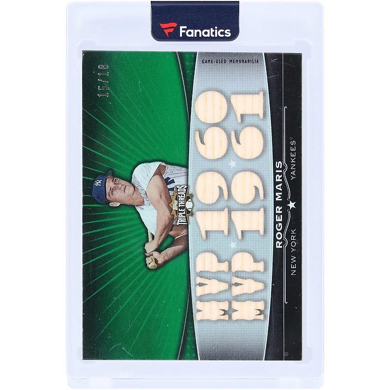 V106832 Yankee Roger Maris New York Yankees 2011 Topps Triple Threads Multi Game Used Relics #TTFR-14 #15/18 Carte Roger Maris UNS TPP CARTES À COLLECTIONNER 45846 COLTRC CG01BB0948 #104