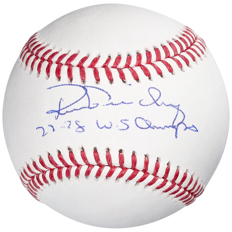 Balle de baseball autographiée par Ron Guidry, des Yankees de New York, avec inscription des champions des Séries mondiales 77/78