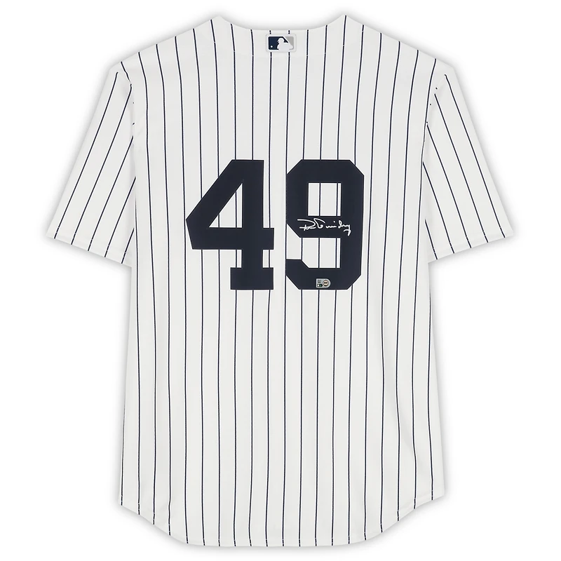 Maillot Nike blanc autographié Yankee Ron Guidry des Yankees de New York, réplique, numéro 49, Ron Guidry, AUT BB, 45838, AUTJERBSB, JRSYGU0069