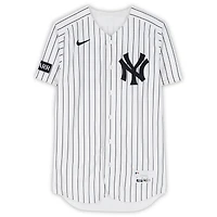 Ryan McMahon New York Yankees Game-Used #42 White Pinstripe Jersey vs. Los Angeles Angels on April 15, 2026