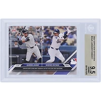 Aaron Judge, Shohei Ohtani New York Yankees 2024 Topps Now Superstars remportent le prix MVP après des saisons 2024 stellaires #OS-JO BGS Carte authentifiée 9.5