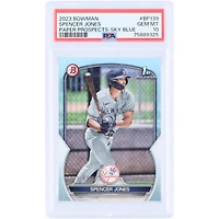 Carte de Spencer Jones, Yankees de New York, 2023, Bowman 1ère édition, bleu ciel, n° BP-139, n° 11, authentifiée par PSA.