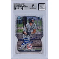 Spencer Jones New York Yankees Autographié 2023 Bowman Chrome Prospects Mega Box #BCP-139 Beckett Fanatics Witnessed Authenticated 9/10 Card
