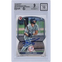 Spencer Jones New York Yankees autographié Bowman Prospects 2023 #BP-139 Beckett Fanatics Witnessed Authenticated 9/10 Card