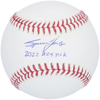Spencer Jones New York Yankees Autographed Baseball with "2022 #25 Pick" Inscription
