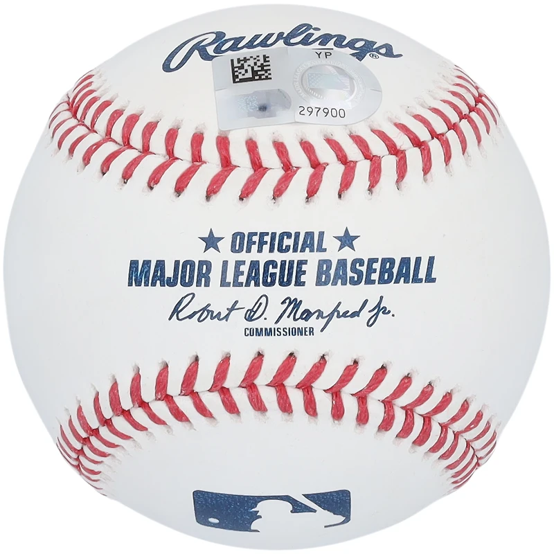 Balle de baseball autographiée par Spencer Jones des Yankees de New York avec l'inscription « Go Yankees! »