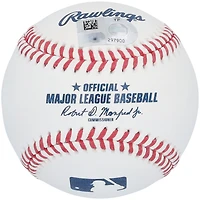 Balle de baseball autographiée par Spencer Jones des Yankees de New York avec l'inscription « Go Yankees! »