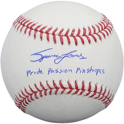 Spencer Jones New York Yankees Autographed Baseball with "Pride Passion Pinstripes" Inscription