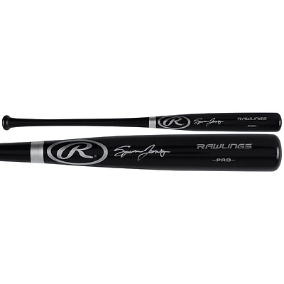 Bâton de baseball noir Rawlings Pro autographié par Spencer Jones des Yankees de New York