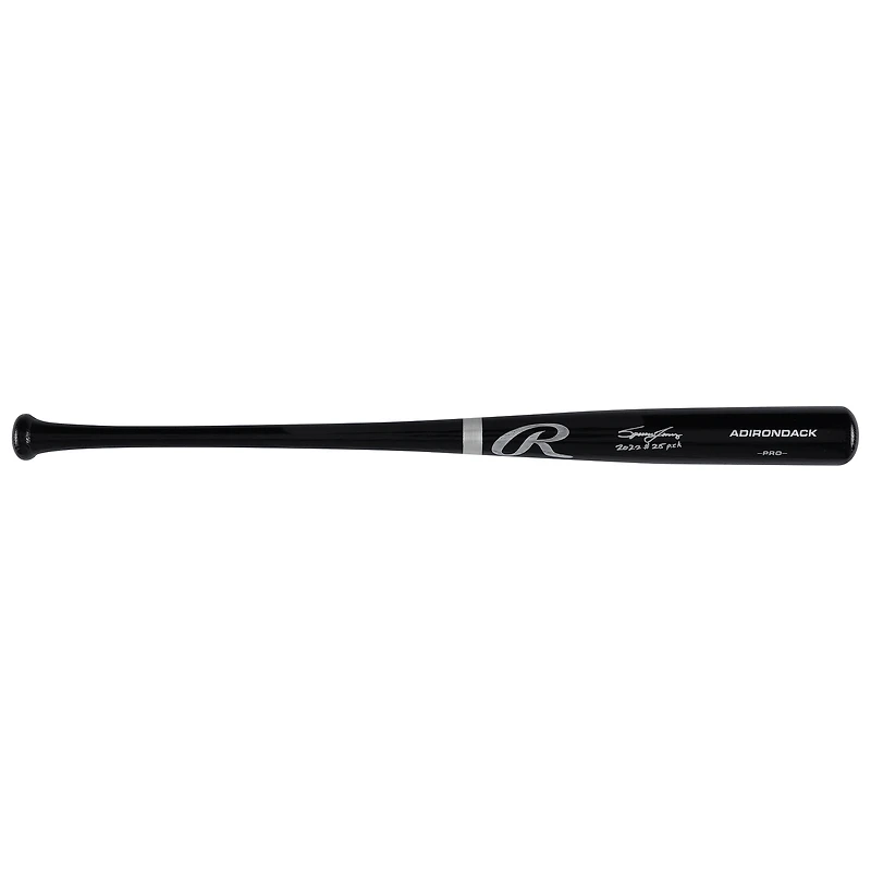 Bâton Rawlings Pro noir autographié par Spencer Jones, des Yankees de New York, avec inscription « 2022 #25 Pick ».