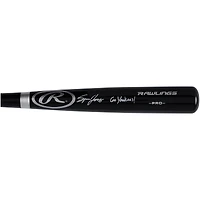 Bâton de baseball noir Pro Rawlings autographié par Spencer Jones des Yankees de New York avec l'inscription « Go Yankees ! »
