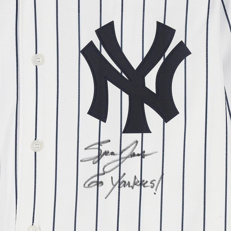 Spencer Jones New York Yankees Autographed Nike Replica Jersey with "Go Yankees!" Inscription - Signed on Front