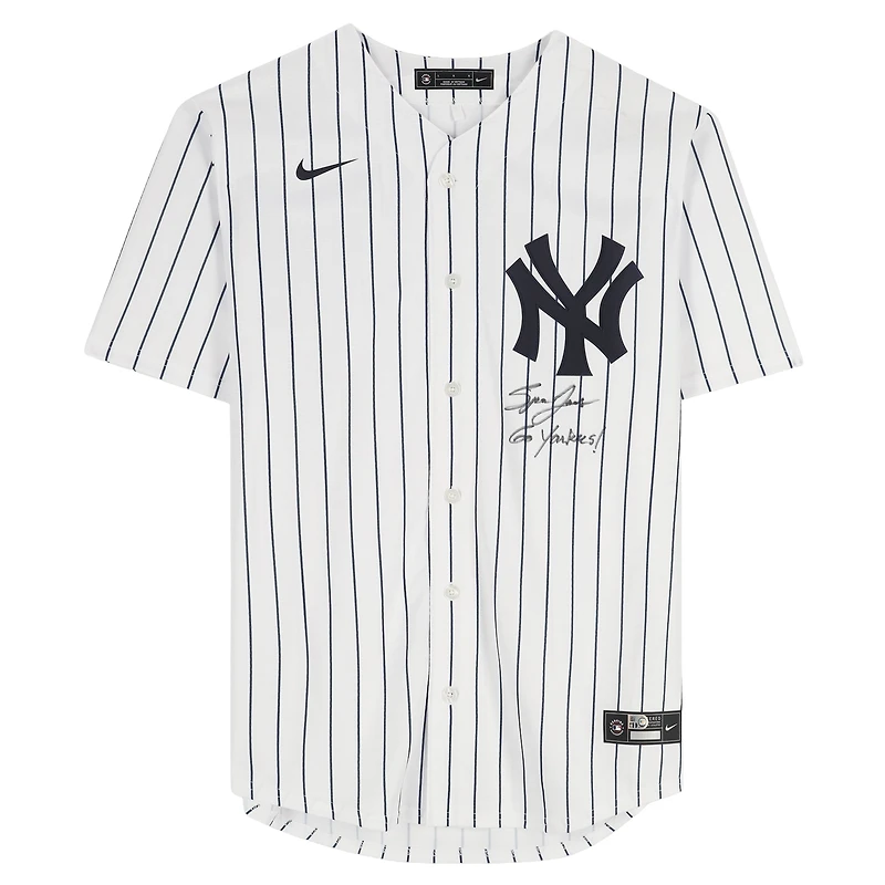 Spencer Jones New York Yankees Autographed Nike Replica Jersey with "Go Yankees!" Inscription - Signed on Front