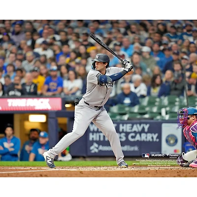 Spencer Jones New York Yankees Unsigned MLB Debut Batting Photograph