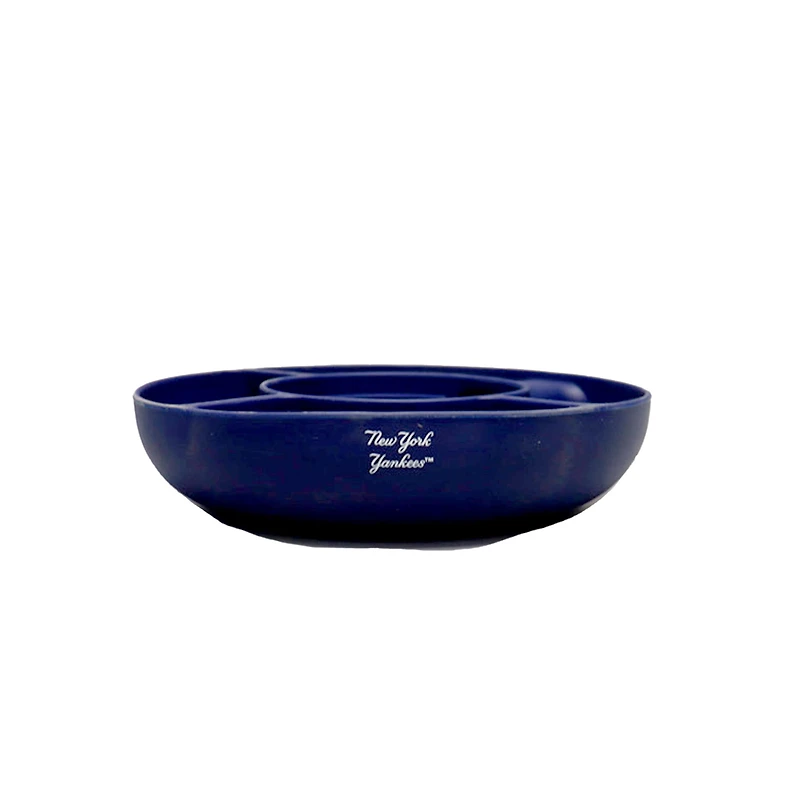 Gobelet en verre de 40 oz avec plateau à collation en silicone de The Memory Company New York Yankees