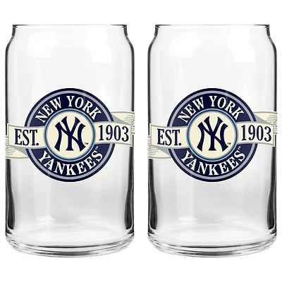 The Sports Vault New York Yankees 16 oz. Two-Pack Can Glass Set