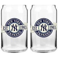 The Sports Vault New York Yankees 16 oz. Two-Pack Can Glass Set