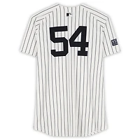 Tim Hill New York Yankees ALDS Game-Used #54 White Pinstripe Nike Jersey vs. Kansas City Royals on October 5, 2024
