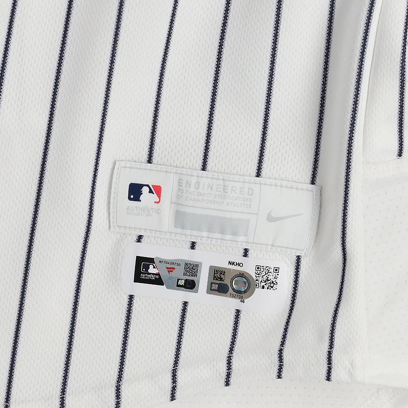 Tim Hill New York Yankees Game-Used #41 White Pinstripe Jersey vs. Miami Marlins on April 3, 2026
