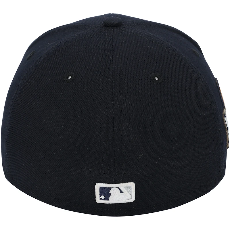 Casquette New Era bleu marine portée par Tim Hill des Yankees de New York contre les Dodgers de Los Angeles le 30 octobre 2024 - Match 5 des Séries mondiales