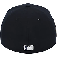 Casquette New Era bleu marine portée par Tim Hill des Yankees de New York contre les Dodgers de Los Angeles le 30 octobre 2024 - Match 5 des Séries mondiales