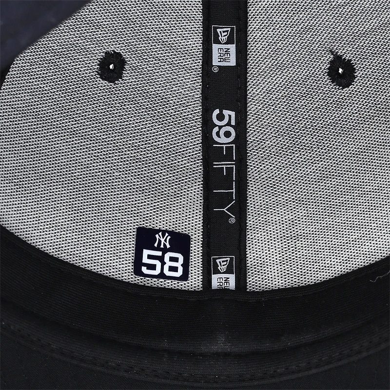 Casquette New Era bleu marine portée par Tim Mayza des Yankees de New York contre les Dodgers de Los Angeles le 30 octobre 2024 - Match 5 des Séries mondiales