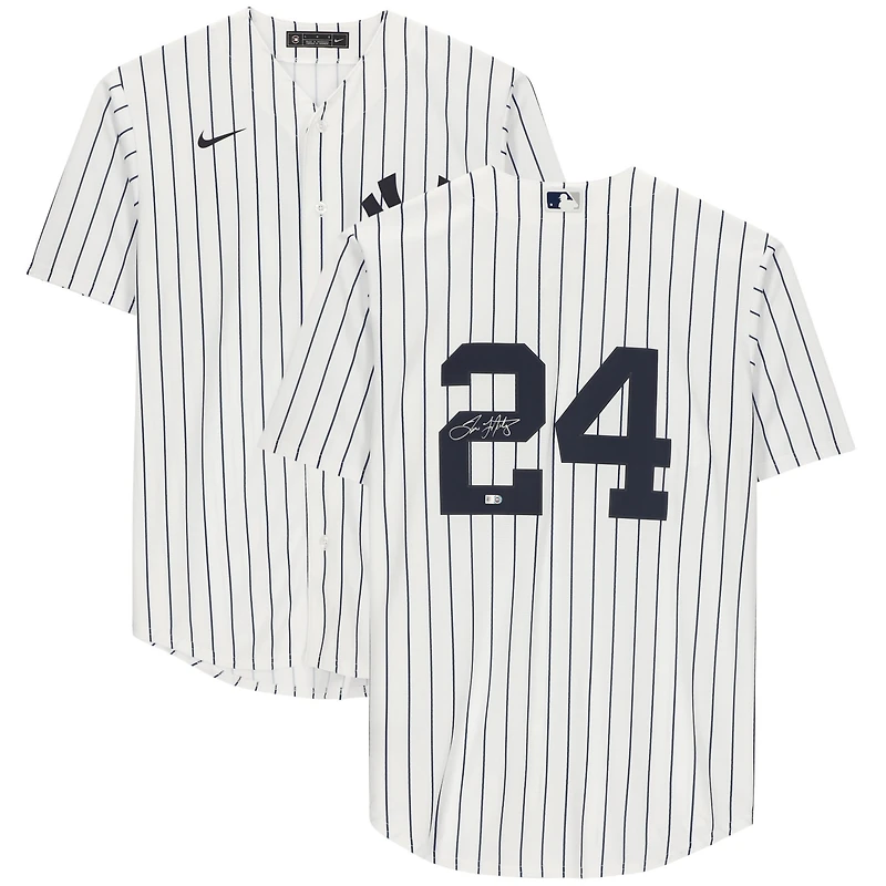 Maillot réplique blanc Nike autographié de Tino Martinez, Yankees de New York