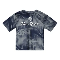 Ensemble t-shirt et short de frappeur champ intérieur pour tout-petits, gris/bleu marine, des Yankees New York
