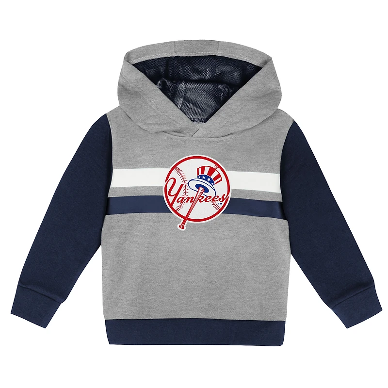 Toddler Gray/Navy New York Yankees Wind Up Pullover Hoodie and Sweatpants Set