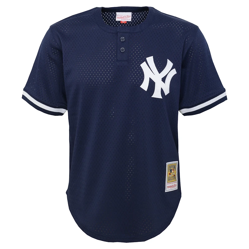 Toddler Mitchell & Ness Derek Jeter Navy New York Yankees Cooperstown Collection Mesh Batting Practice Jersey