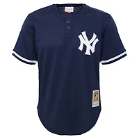 Toddler Mitchell & Ness Derek Jeter Navy New York Yankees Cooperstown Collection Mesh Batting Practice Jersey